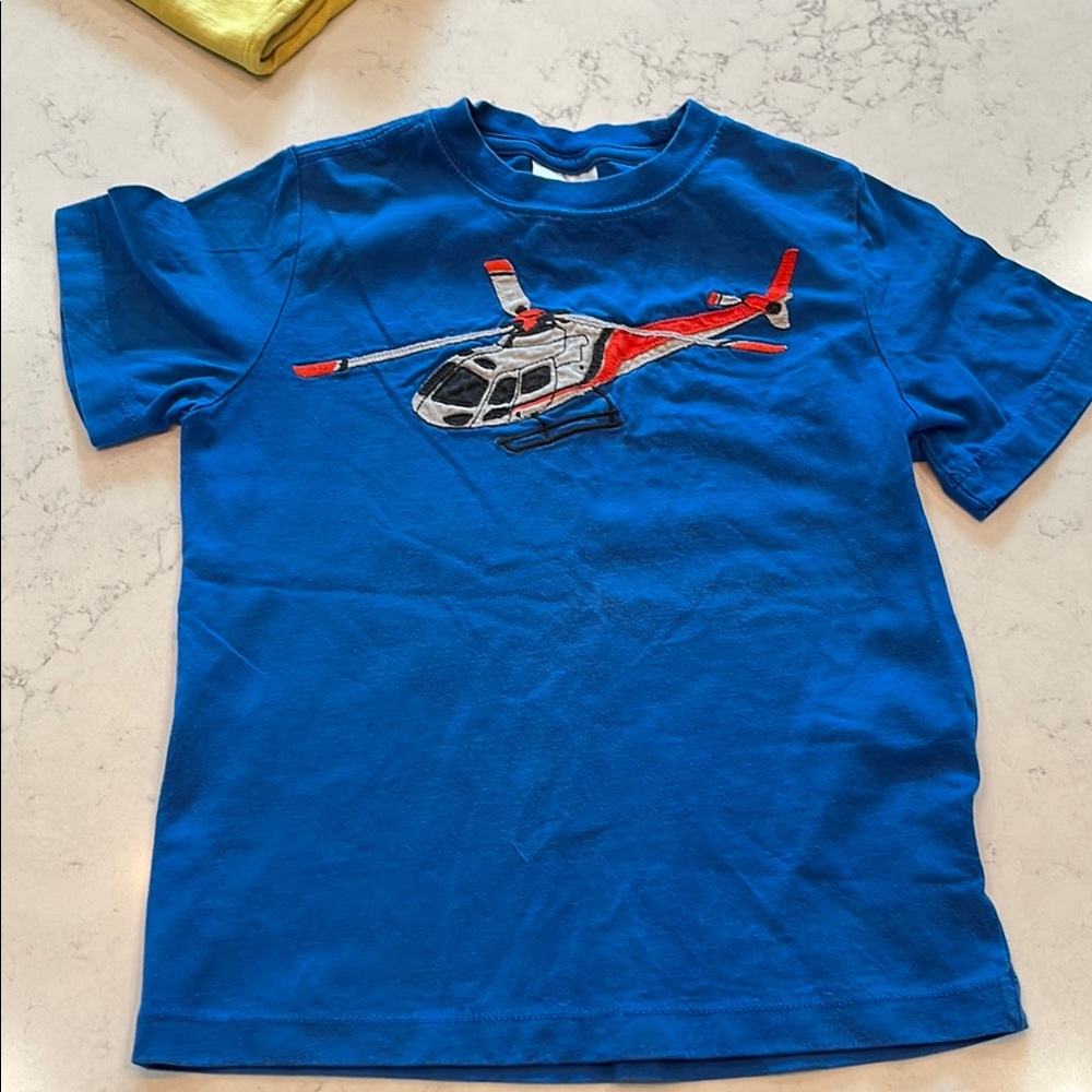 Hanna Andersson Blue Red Short Sleeve Tee